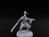 Staff And Sword Striking Human Sentinel Knight Model B turntable