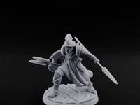 Spear And Shield Lunging Human Spear Warrior Model A turntable