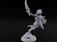 Cutlass And Shield Leaping Human Swashbuckler Model A turntable