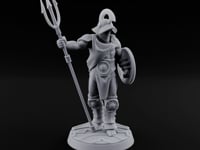 Trident Shield Clashing Human Gladiator Model A turntable
