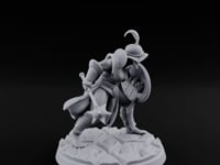 Trident Shield Clashing Human Gladiator Model C turntable