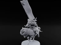 Banner Bearing Samurai Standard Bearer on Horse turntable