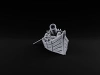 Broadside Under Oar Human Reaver Skiff turntable