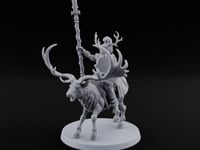 Spear Held High Elf Lord on Stag turntable