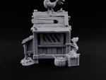 Rooster-Topped Chicken Coop turntable