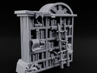 Overstuffed Library Bookshelf B turntable