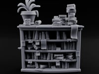 Overstuffed Library Bookshelf E turntable
