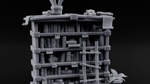 Overstuffed Library Bookshelf C turntable