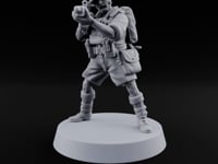 Sweeping the Perimeter Human Bullpup Rifleman A turntable