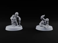Bombs Away Human Naval Mortar Crew turntable