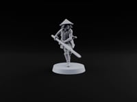 Charging Headlong Human Ashigaru Spearman A turntable