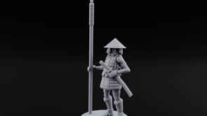 At Spear's Rest Human Ashigaru Spearman A turntable