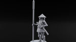 At Spear's Rest Human Ashigaru Spearman A turntable