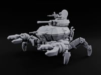 Claws Across the Beachhead Human Naval Crewman and Armoured Crab Walker turntable