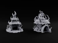 Under Crooked Eaves Orc Huts turntable