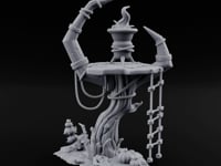 Lashed to Every Horn Horn-Spired Lookout D turntable