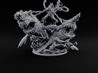 Two Maws, One Message Human Herald with Twin Maw Demons turntable