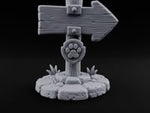 Whiskers Went This Way Paw-Crested Wooden Arrow Signpost turntable