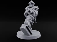 No Breath Breaks Formation Human Gas-Masked Soldier A turntable