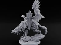 Steel, Feather and Fang Human Winged Hussar on Dire Wolf C turntable