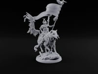 Steel, Feather and Fang Human Winged Hussar on Dire Wolf A turntable