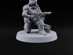 Breathe Easy, Fight Hard Human Gas-Masked Soldier D turntable