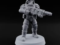 Trust the Moustache Human Armoured Heavy Weapons Soldier C turntable
