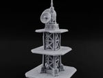 The Signal Climbs Higher Sci-Fi Communications Tower with Satellite Dishes turntable