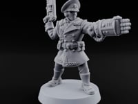 Orders Delivered by Fist Human Masked Officer with Pistol and Power Fist turntable