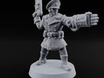 Orders Delivered by Fist Human Masked Officer with Pistol and Power Fist turntable