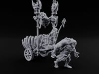Last Fare Out of Town Ogre Pulling Bone-Ribbed Corpse Cart with Lantern Rider turntable
