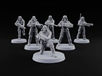 Not Here for Small Talk Human Gas-Masked Sci-Fi Soldiers turntable