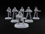 Not Here for Small Talk Human Gas-Masked Sci-Fi Soldiers turntable
