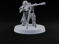 Badge Heavy, Patience Thin Human Sci-Fi Police Officer A turntable