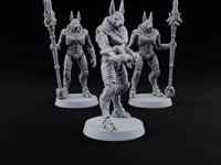 Duty Beyond the Afterlife Gnoll Armoured Jackal Guards with Staves turntable