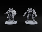 Riot Control, Rusted Edition Warforged Riot Police Robots with Shields turntable