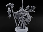 Still Learning, Already Grim Human Necromancer Apprentice with Skull Staff and Skeletal Vulture turntable