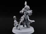 Fangs Out, Hair Flying Vampire Female Lord with Bat-Winged Axe turntable