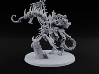 Pale and Unhurried Vampire Lord with Banner and Skull Spirits on Skeletal Mount turntable