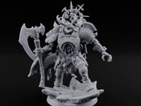 Crowned in Barbed Halos Ogre Spiked-Armour Prince with Rune Axe turntable