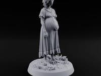 Expecting the Unspeakable Human Pregnant Woman in Tattered Dress turntable