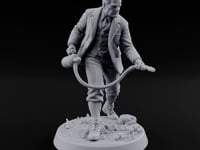 Tenure Cannot Save Him Now Human Professor with Canister Sprayer and Hose turntable