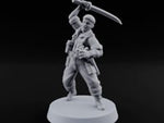 Steel Arm, Stolen Blade Human Officer with Katana and Mechanical Arm turntable