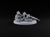 Belt Feed, Brims Down Human Heavy Machine Gun Team in Slouch Hats turntable