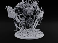 Dead Weight, Heavy Hitter Warforged Spiked War Automaton with Cannon Arm, Twin Blades and Hatch Pilot turntable