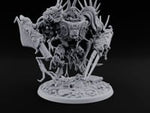 Dead Weight, Heavy Hitter Warforged Spiked War Automaton with Cannon Arm, Twin Blades and Hatch Pilot turntable