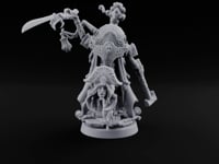 Taking Its Bow in Brass Warforged Ornate Multi-Armed Automaton with Curved Blade and Lantern turntable