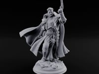 Unimpressed by Bones Underfoot Human Pistol Officer in Skull-Badged Greatcoat and Cape turntable
