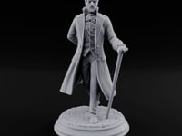 Strolls Where Cobbles Bow Human Gentleman with Cane and Long Greatcoat turntable