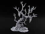Wouldn't Climb It Twice Haunted Dead Tree with Crows, Broken Ladder and Skull Debris Base turntable